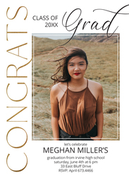 5x7 Greeting Card, Matte, Blank Envelope with Script Grad design