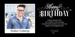 4x8 Greeting Card, Glossy, Blank Envelope with Snapshot Birthday design