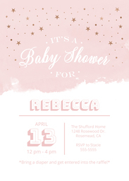 5x7 Greeting Card, Glossy, Blank Envelope with Starry Dreamer design