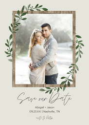 5x7 Greeting Card, Glossy, Blank Envelope with Vines of Love design