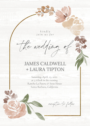 5x7 Greeting Card, Glossy, Blank Envelope with Watercolor Bliss design