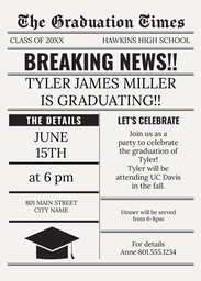 5x7 Greeting Card, Glossy, Blank Envelope with Extra Curricular Invitation design