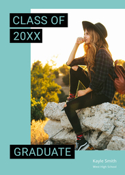 5x7 Greeting Card, Glossy, Blank Envelope with Magazine design