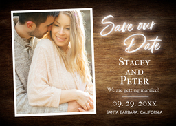 5x7 Greeting Card, Matte, Blank Envelope with Love in Neon Save the Date design