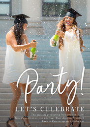 5x7 Greeting Card, Matte, Blank Envelope with Big Graduation Party design