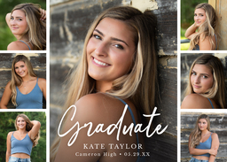 5x7 Greeting Card, Matte, Blank Envelope with Graduation Memories design