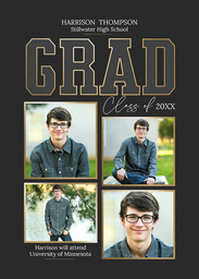 5x7 Greeting Card, Matte, Blank Envelope with Varsity Title design