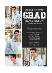 5x7 Greeting Card, Matte, Blank Envelope with Varsity Collage design