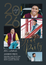 5x7 Greeting Card, Glossy, Blank Envelope with 2026 Grad Party design