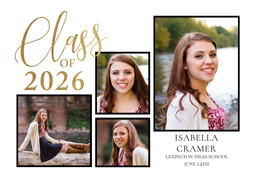 5x7 Greeting Card, Matte, Blank Envelope with Accomplished Grad design