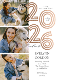 5x7 Greeting Card, Glossy, Blank Envelope with Alum Year design