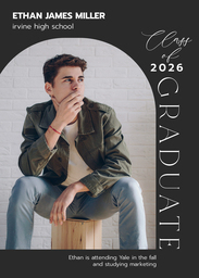 5x7 Greeting Card, Glossy, Blank Envelope with Arch Framed Graduate design