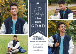 5x7 Greeting Card, Matte, Blank Envelope with Banner Collage design