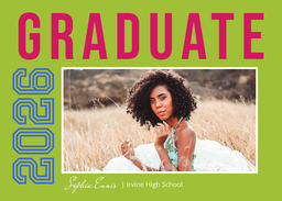 5x7 Greeting Card, Glossy, Blank Envelope with Bright and Bold design