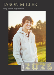 5x7 Greeting Card, Glossy, Blank Envelope with Collegiate Year design