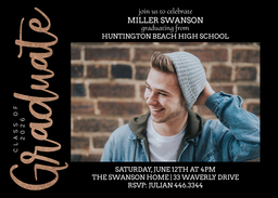 5x7 Greeting Card, Glossy, Blank Envelope with Elaborate Longhand design