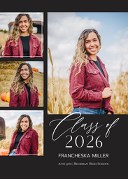 5x7 Greeting Card, Glossy, Blank Envelope with Elegant Year design