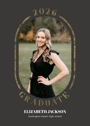 5x7 Greeting Card, Glossy, Blank Envelope with Framed Brilliance design