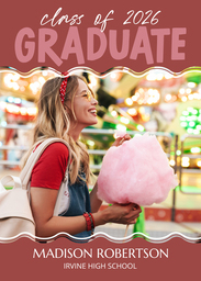 5x7 Greeting Card, Matte, Blank Envelope with Fun Lines design