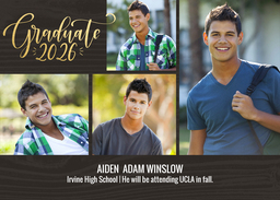 5x7 Greeting Card, Glossy, Blank Envelope with Glorious Year design