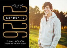 5x7 Greeting Card, Glossy, Blank Envelope with Graceful and Bold design