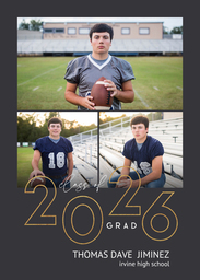 5x7 Greeting Card, Glossy, Blank Envelope with Grad Block design