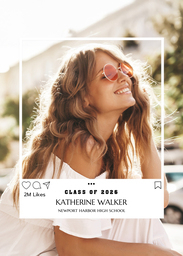 5x7 Greeting Card, Glossy, Blank Envelope with Grad Influencer design