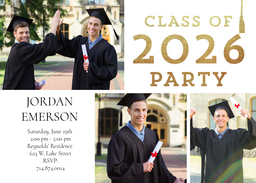 5x7 Greeting Card, Glossy, Blank Envelope with It's A Grad Party design