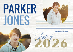 5x7 Greeting Card, Glossy, Blank Envelope with Natural Grad design