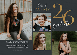 5x7 Greeting Card, Glossy, Blank Envelope with Noble Year design