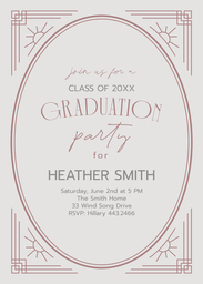 5x7 Greeting Card, Glossy, Blank Envelope with Nostalgic Invite design