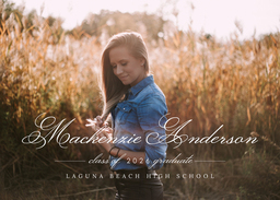 5x7 Greeting Card, Glossy, Blank Envelope with Sharp Graduate design