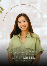 5x7 Greeting Card, Glossy, Blank Envelope with Simple Arch design