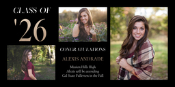 4x8 Greeting Card, Glossy, Blank Envelope with Solid Class design