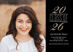 5x7 Greeting Card, Glossy, Blank Envelope with Stacked Year design