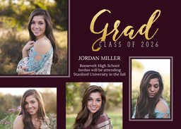 5x7 Greeting Card, Glossy, Blank Envelope with Strike Through Grad design