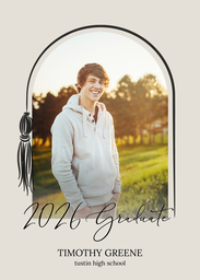 5x7 Greeting Card, Glossy, Blank Envelope with Tassel Arch design