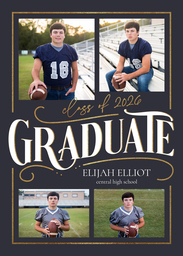 5x7 Greeting Card, Glossy, Blank Envelope with Vintage Collage design