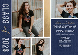 5x7 Greeting Card, Matte, Blank Envelope with Senior Send Off Invite 2026 design