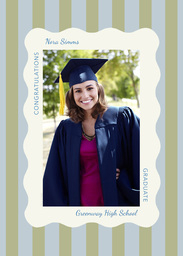 5x7 Greeting Card, Glossy, Blank Envelope with Congrats Graduate Frame design