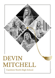 5x7 Greeting Card, Matte, Blank Envelope with Grad Hat Photo Frames design