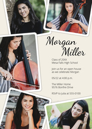 5x7 Greeting Card, Matte, Blank Envelope with Photo Collage Graduation design