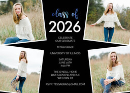 5x7 Greeting Card, Glossy, Blank Envelope with Class of Blues 2026 design