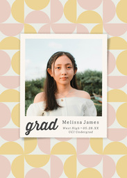 5x7 Greeting Card, Glossy, Blank Envelope with 70s Mood design