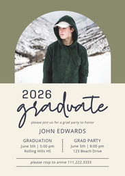 5x7 Greeting Card, Matte, Blank Envelope with Archway Invite design