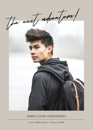 5x7 Greeting Card, Glossy, Blank Envelope with Next Adventure design