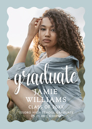 5x7 Greeting Card, Matte, Blank Envelope with Scallop Frame design