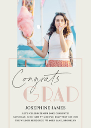 5x7 Greeting Card, Glossy, Blank Envelope with Simply Retro Grad design