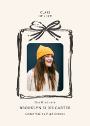 5x7 Greeting Card, Glossy, Blank Envelope with Gifted & Graduated design