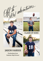 5x7 Greeting Card, Matte, Blank Envelope with New Adventures design